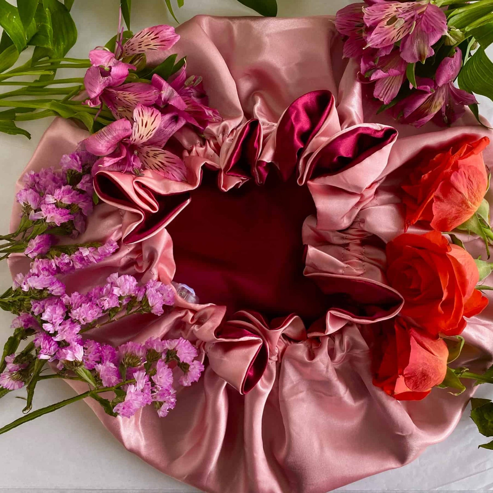 Bonnet de nuit en satin