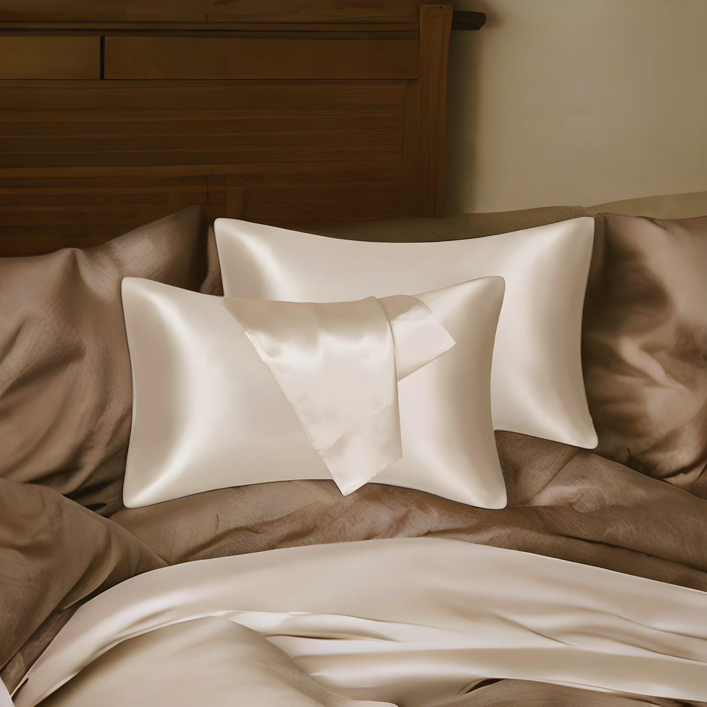 Taie d'oreiller en satin