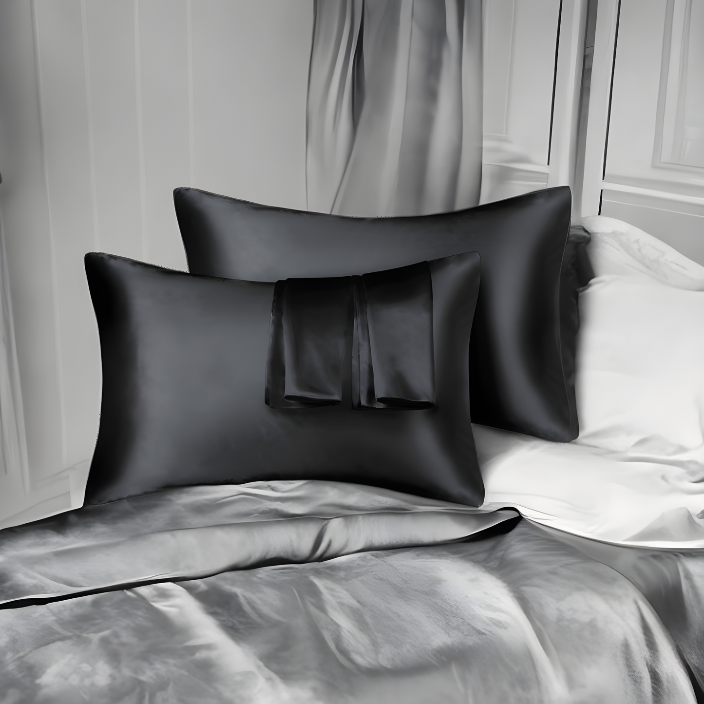 Taie d'oreiller en satin