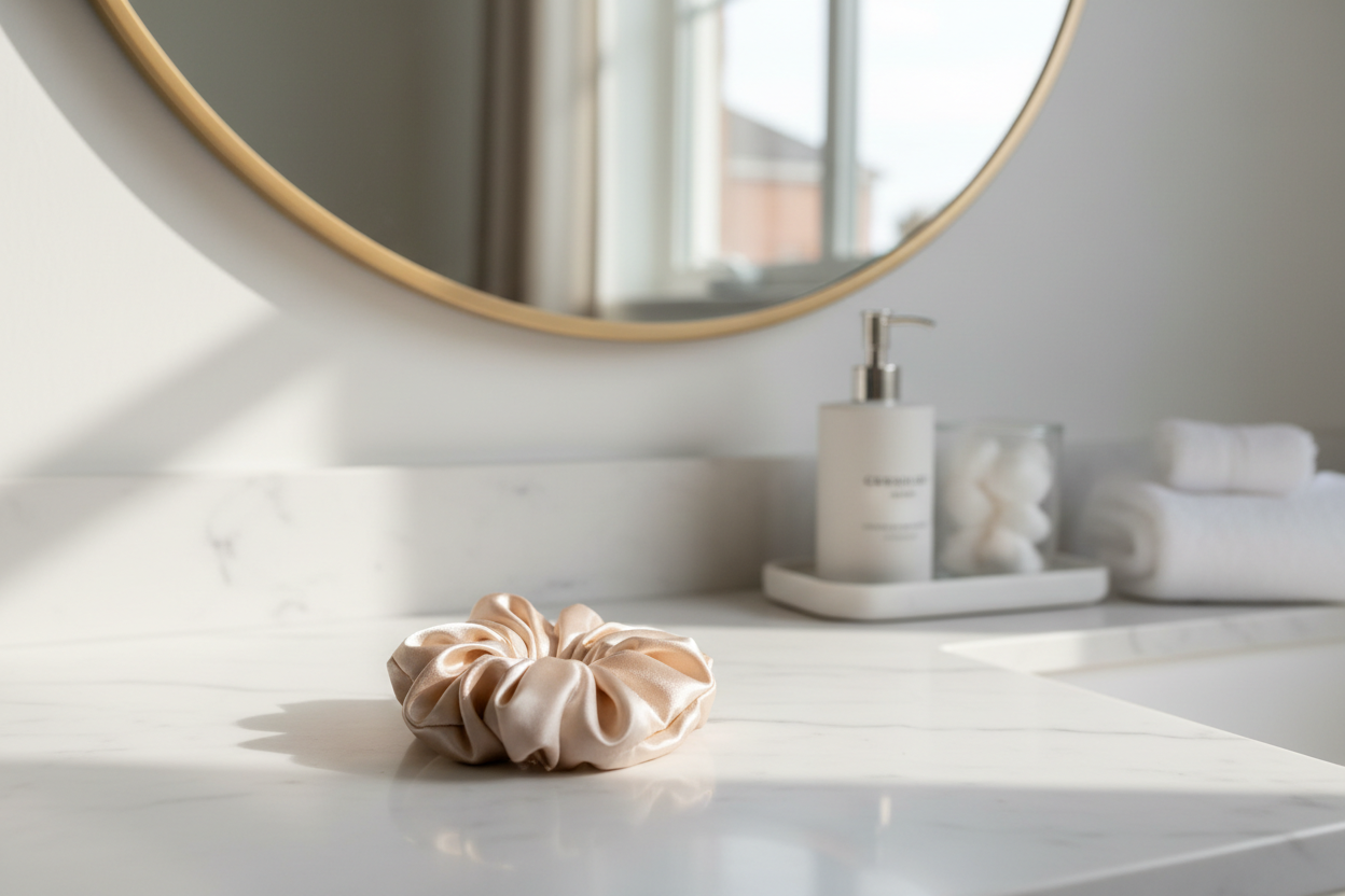 Chouchou en satin : l'accessoire capillaire doux qui protège vos cheveux sans les abîmer