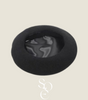 béret satin cheveux bouclés  noir