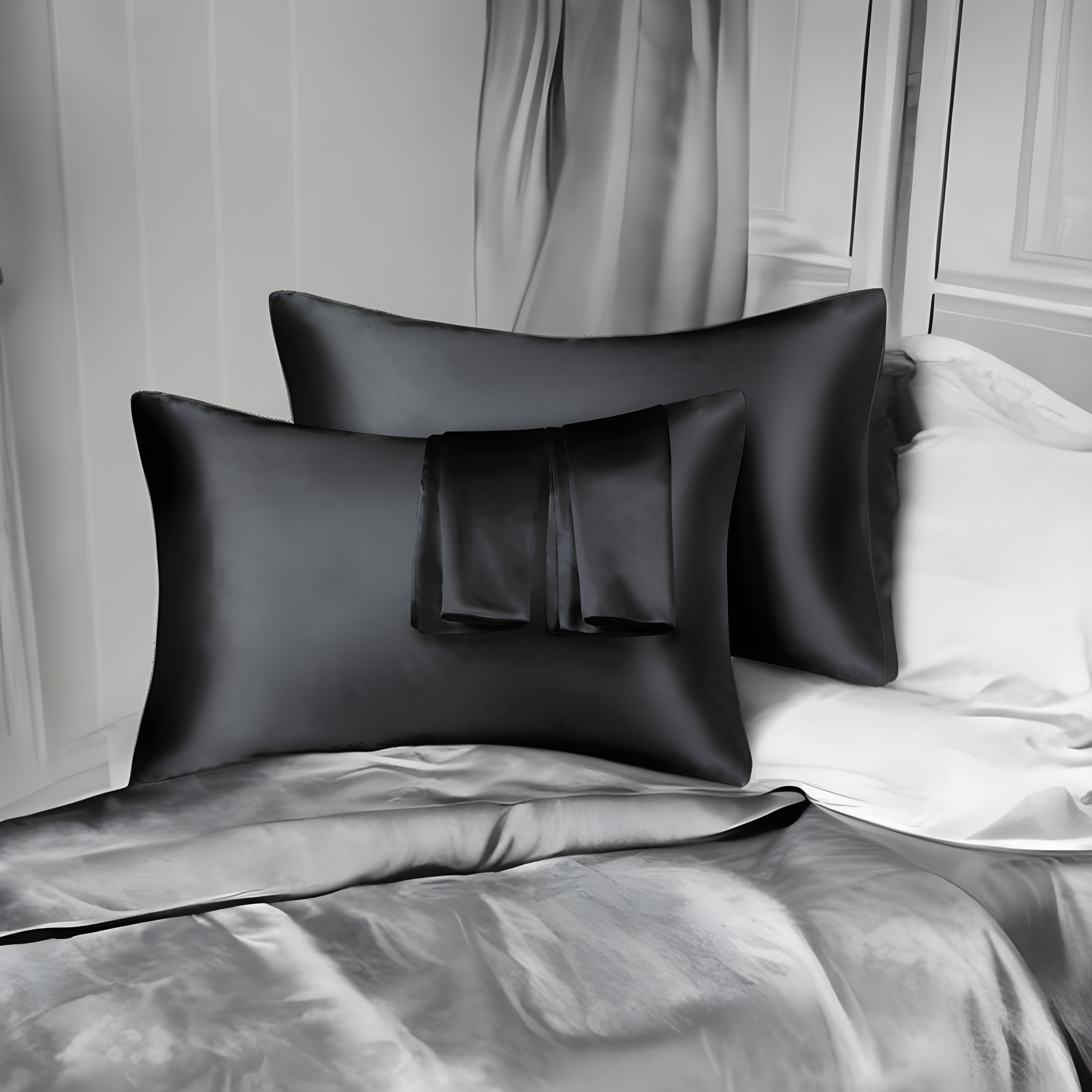 Taie d'oreiller en satin